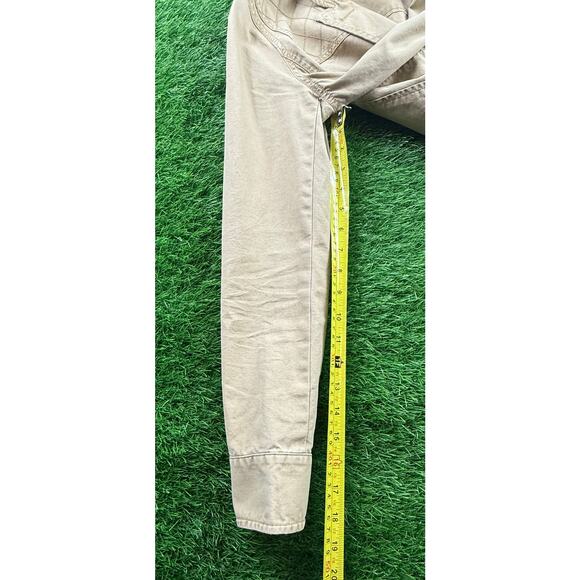 LRL Lauren Jeans Co Safari Field Blazer Jacket Womens Sz S Khaki 100% Cotton Tan - Picture 9 of 11